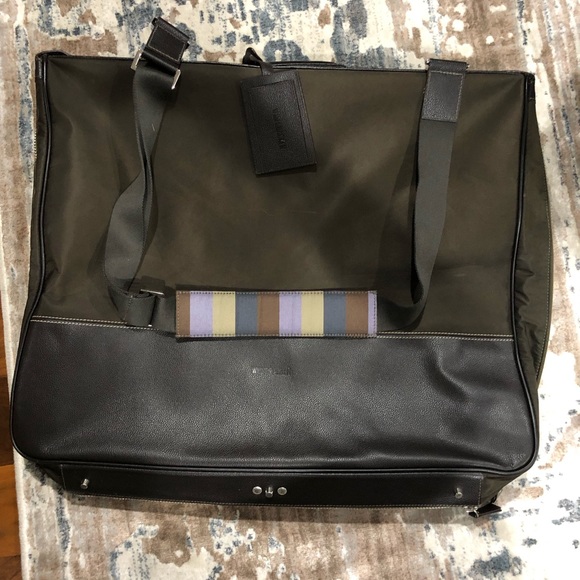 Leather travel bag for suits - Picture 2 of 7